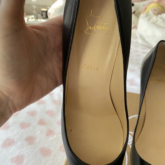 Christian Louboutin size 40.5 women's black pumps red bottom with box - Picture 7 of 11